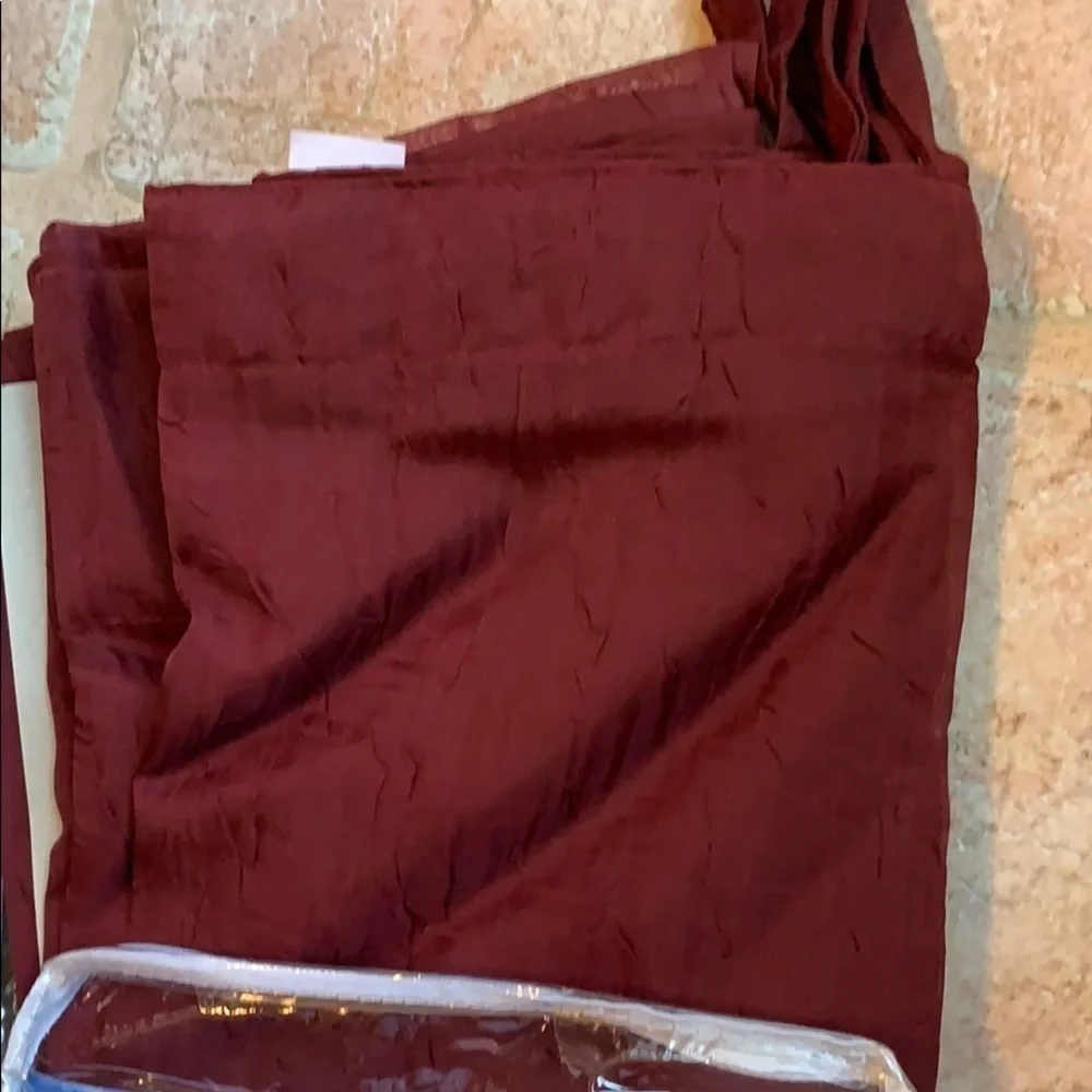 Burgundy Loop Top Curtain Panels Set of Two 51 X 84